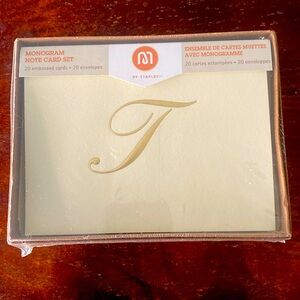 Monogrammed Note Cards - T